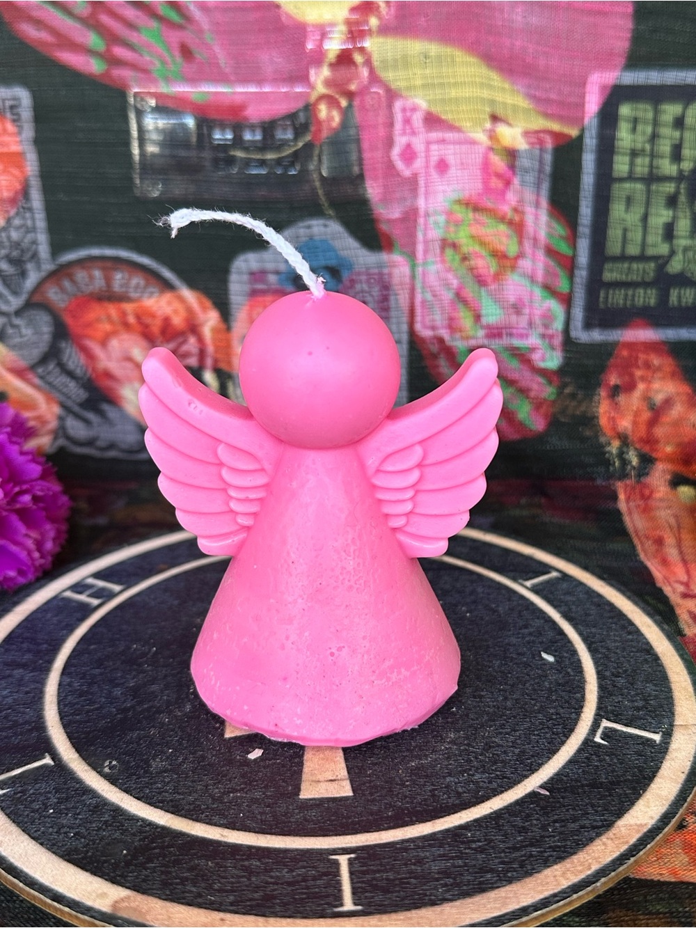 Handmade Pink Angel Candle โ Guardian Angel Spiritual Candle